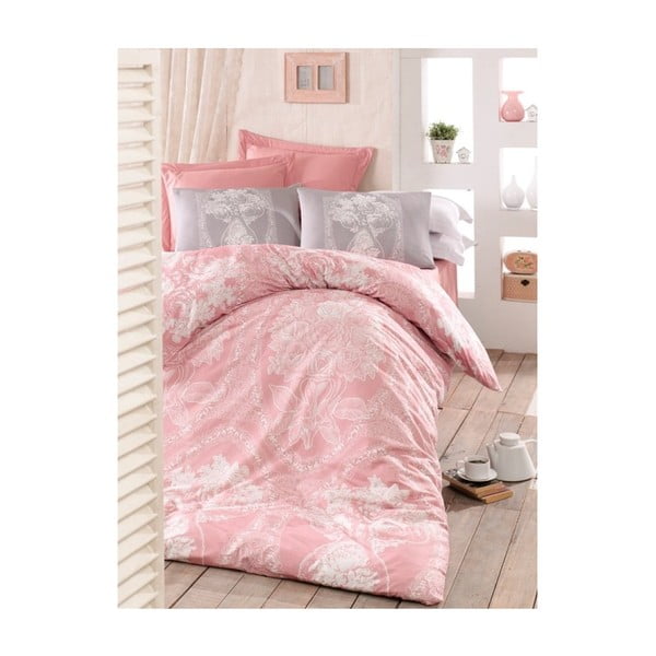 Rozā vienvietīga gultasveļa Lili, 160 x 220 cm