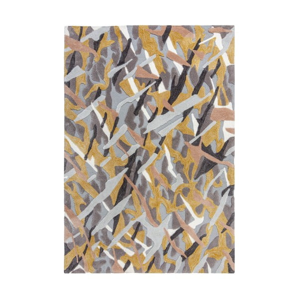 Pelēki dzeltens paklājs Flair Rugs Bark, 120 x 170 cm