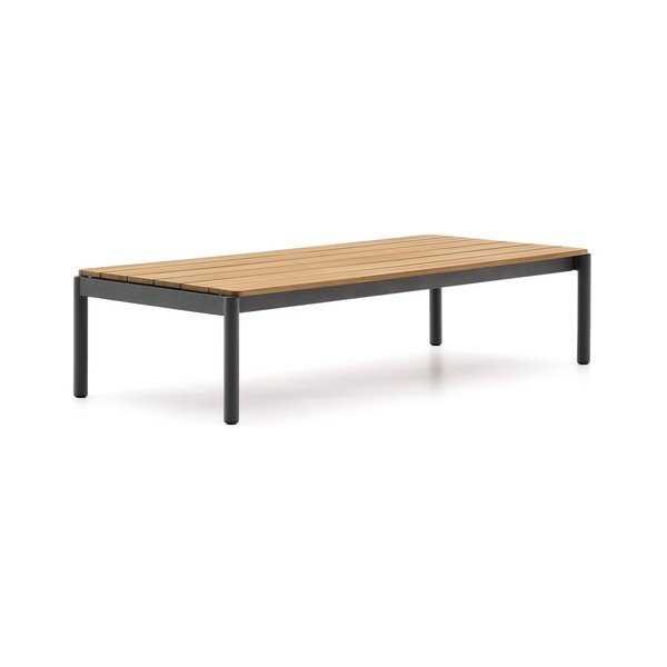 Tīkkoka masīvkoka dārza kafijas galdiņš 63x149 cm Sorells – Kave Home