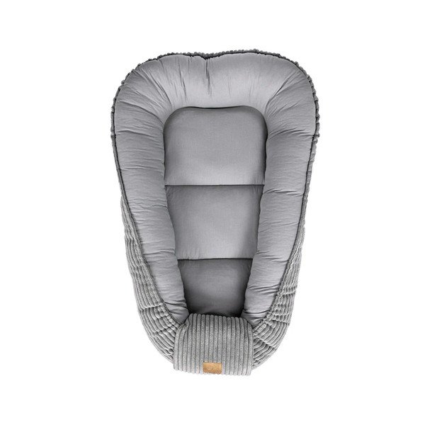 Pelēka zīdaiņu ligzdiņa 55x83 cm – Meowbaby-image-1