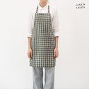 Lina priekšauts Forest Green Gingham – Linen Tales