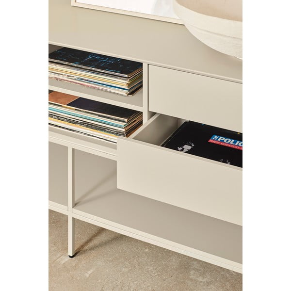 Krēmkrāsas TV galdiņš 175x74x45 cm Platt – Teulat-image-1