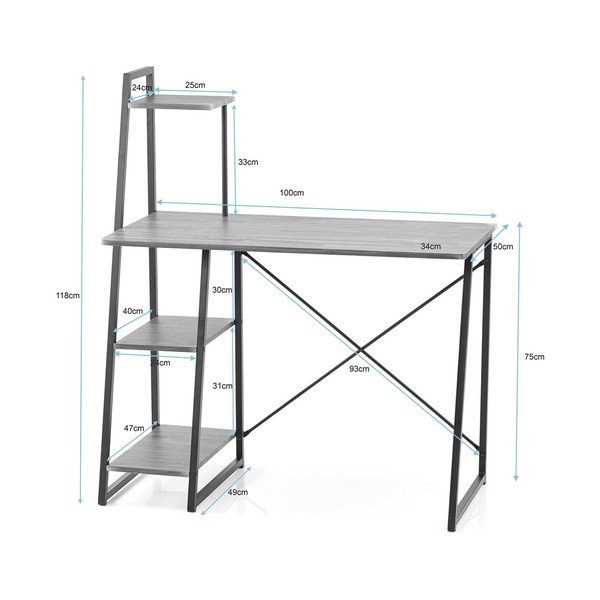 Darba galds 50x102 cm Bren – Homede-image-3