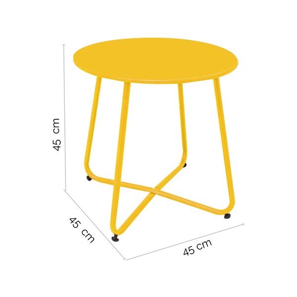 Metāla apaļš dārza uzglabāšanas galds ø 45 cm Luna – LDK Garden-image-2