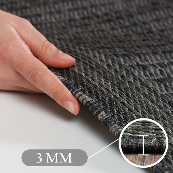 Tumši pelēks āra celiņa paklājs 80x250 cm Giza – Ayyildiz Carpets-image-4