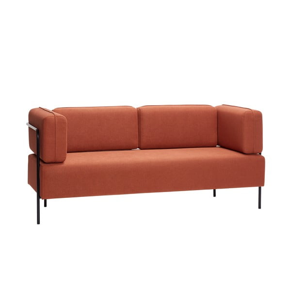 Oranžs dīvāns ar metāla konstrukciju Hübsch Block