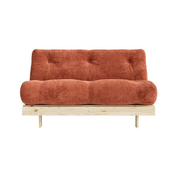 Terakotas oranžs velveta salokāms dīvāns 140 cm Roots – Karup-image-3