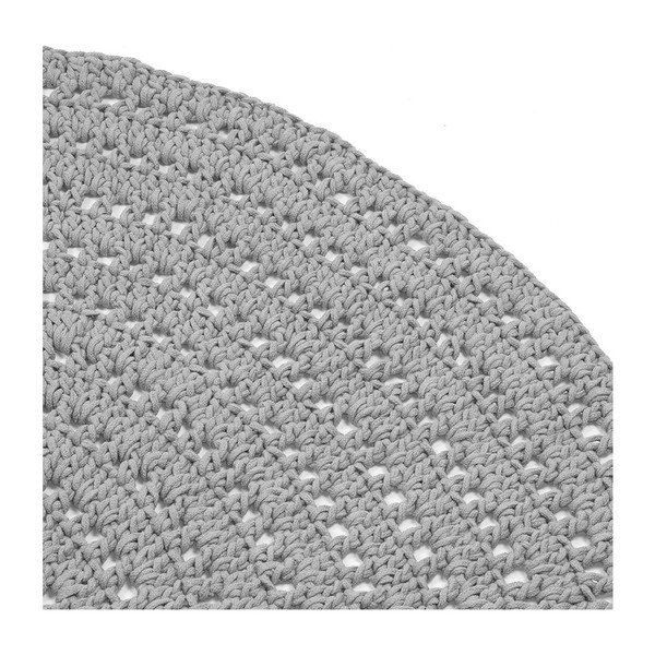 Pelēks apaļš kokvilnas paklājs LABEL51 Knitted, ⌀ 150 cm-image-2