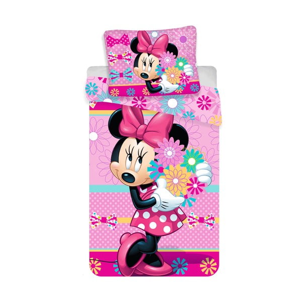 Kokvilnas bērnu gultas veļa 140x200 cm Minnie – Jerry Fabrics