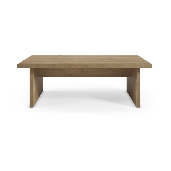 Dabīga toņa žurnālgaldiņš ar ozolkoka imitācijas galda virsmu 70x120 cm Loana – Marckeric-image-3