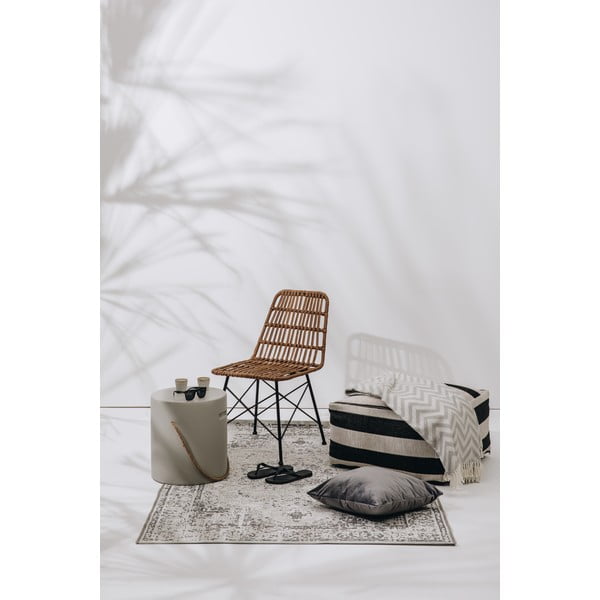 Gaiši pelēks pleds ar kokvilnu Euromant Chevron, 140 x 160 cm-image-1