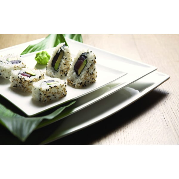 Balts porcelāna šķīvis Maxwell & Williams East Meets West, 36,5 x 18 cm-image-2