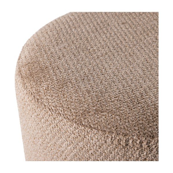 Gaiši brūns pufs no buklē auduma Islen – WOOOD-image-3