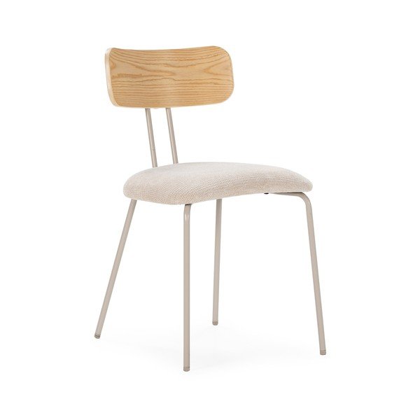Bēšs/dabīga toņa polsterēts pusdienu krēsls Olimpia – MOME