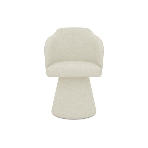 Krēmkrāsas polsterēts ēdamistabas krēsls Kanoa – Makamii-image-1