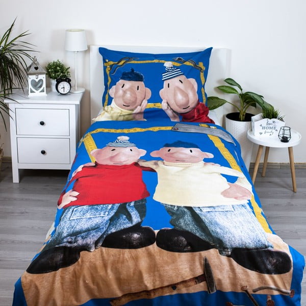 Vienguļamā kokvilnas bērnu gultas veļa 140x200 cm Pat a Mat – Jerry Fabrics-image-1