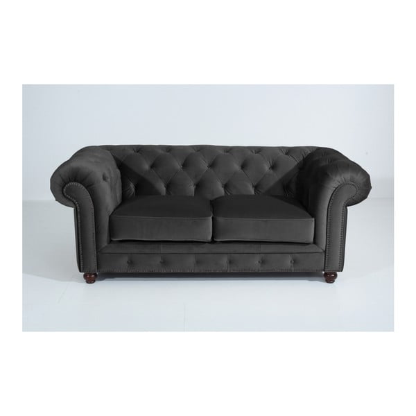 Tumši pelēks Max Winzer Orleans Velvet dīvāns, 196 cm