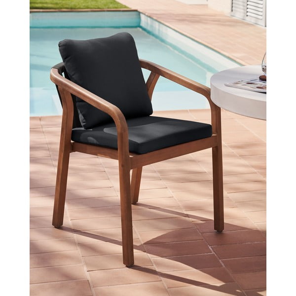 Melni/dabīga toņa pusdienu krēsli (4 gab.) Malaret – Kave Home-image-1