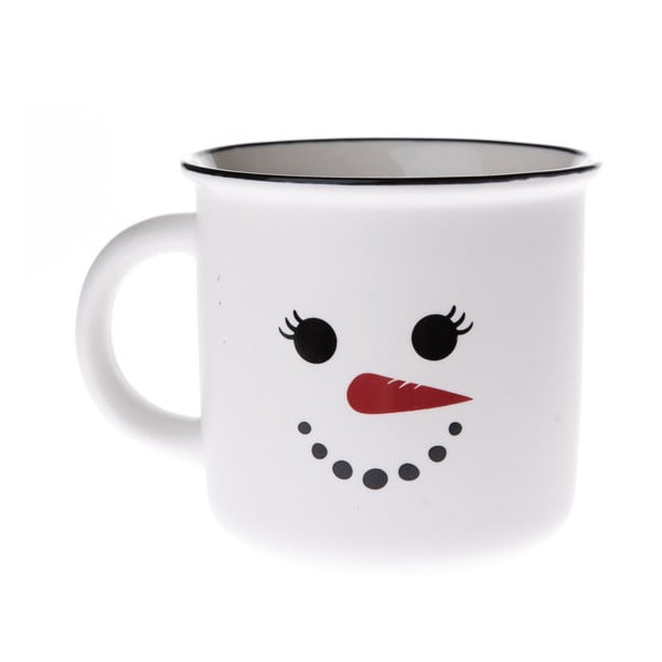 Balta porcelāna krūze ar Ziemassvētku motīvu 380 ml Snowman – Dakls