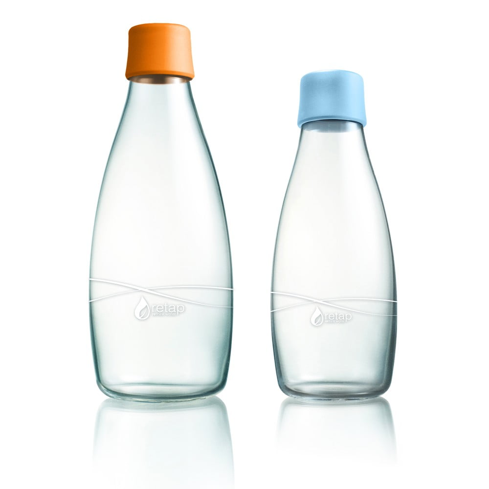 Divu ReTap pudeļu komplekts - oranžā un zilā krāsā