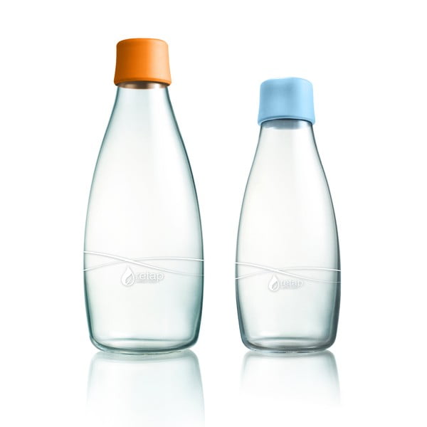 Divu ReTap pudeļu komplekts - oranžā un zilā krāsā
