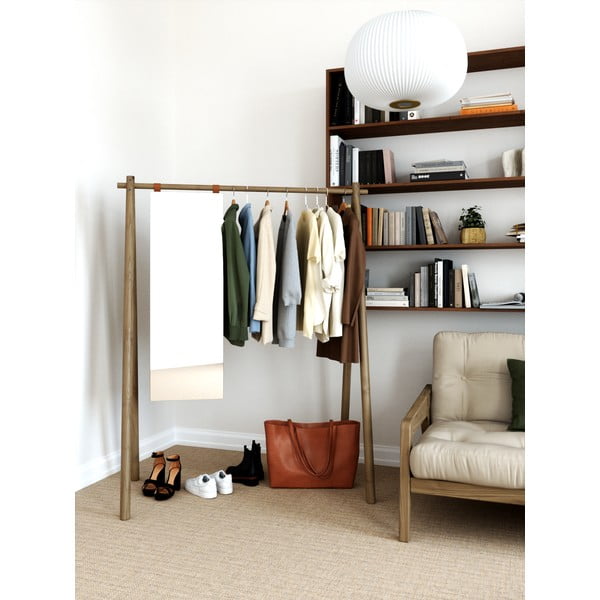 Brūns priedes koka drēbju pakaramais Hongi – Karup Design-image-1