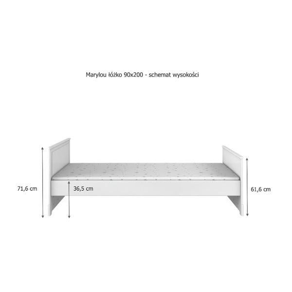 Balta bērnu gulta BELLAMY Marylou, 90 x 200 cm-image-2