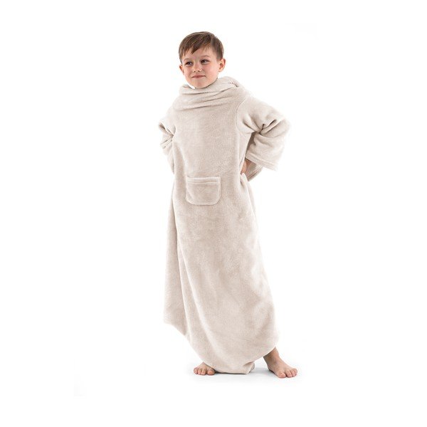 Bēša bērnu TV sega ar piedurknēm DecoKing Lazykids-image-1