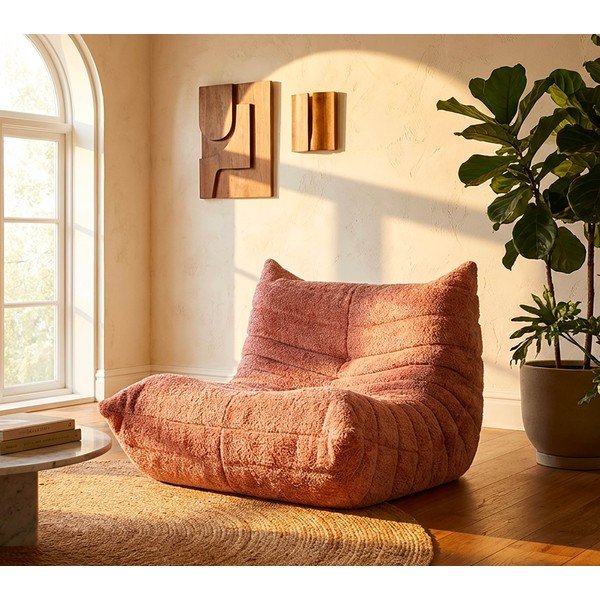 Rozā sēžammaiss no buklē auduma Mask – Mauro Ferretti-image-1