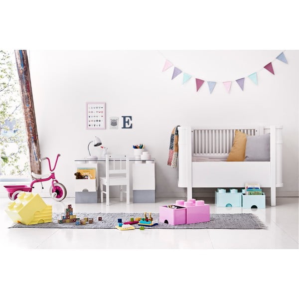 Gaiši rozā uzglabāšanas kaste ar divām atvilktnēm LEGO®-image-1