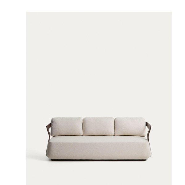 Brūns/bēšs polsterēts dārza dīvāns Tamaris – Kave Home-image-4