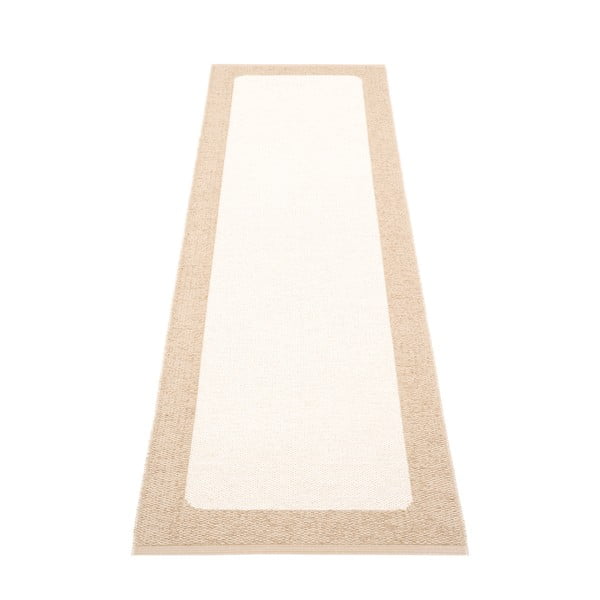 Bēšs/krēmkrāsas iekštelpu un āra celiņa paklājs 70x240 cm Ilda Beige – Pappelina