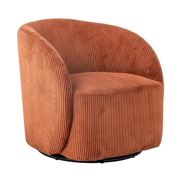 Oranžs velveta atpūtas krēsls ar atzveltni Pradi – Bloomingville