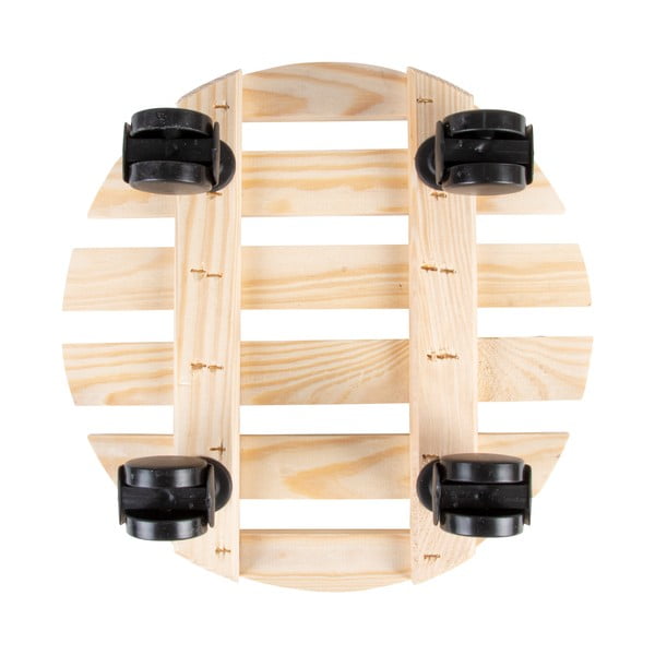 Koka pārvietojams puķu podu statīvs ø 29 cm (augstums 8 cm) Indoor & Outdoor – Esschert Design-image-3