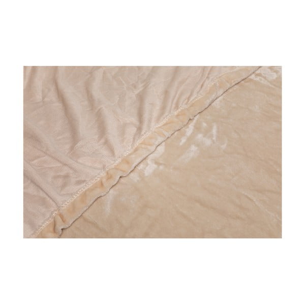 Bēšs mikroplīša palags My House, 180 x 200 cm-image-1