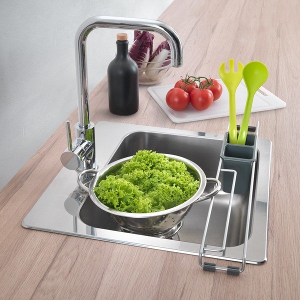 Sudraba krāsas tērauda trauku žāvētājs – Metaltex-image-1