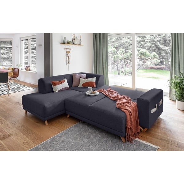 Antracīta pelēks salokāms/ar uzglabāšanas vietu stūra dīvāns (ar kreiso stūri/L veida) Classy Sophie – Miuform-image-4