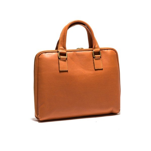 Ādas klēpjdatora soma Anna Luchini 2120 Cognac-image-1