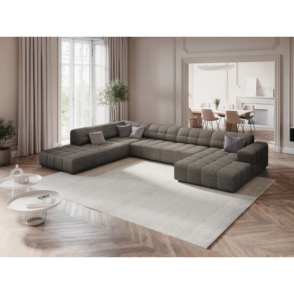 Tumši pelēks stūra dīvāns (ar kreiso stūri/U veida) Chicago – Cosmopolitan Design-image-1