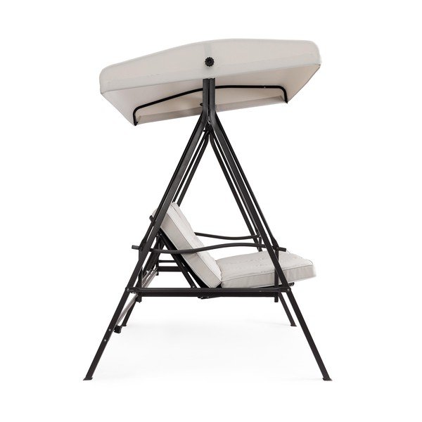 Antracīta pelēka/bēša metāla dārza šūpoles Taurus – Bizzotto-image-3