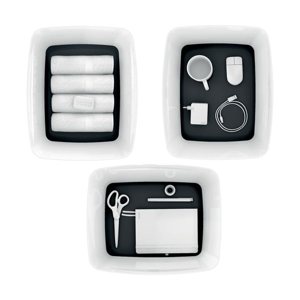 Balta un melna uzglabāšanas kaste ar vāku Leitz MyBox, tilpums 18 l-image-2