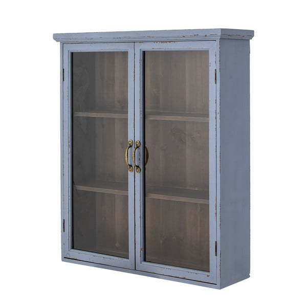 Zila egles masīvkoka piekarināma vitrīna 81x91 cm Hazem – Bloomingville-image-2