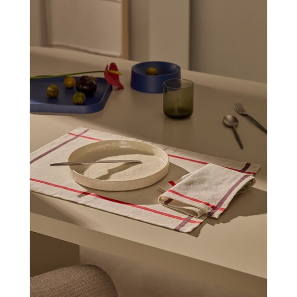 Galda paliktņi (2 gab.) no lina maisījuma 35x50 cm Delma – Kave Home-image-1