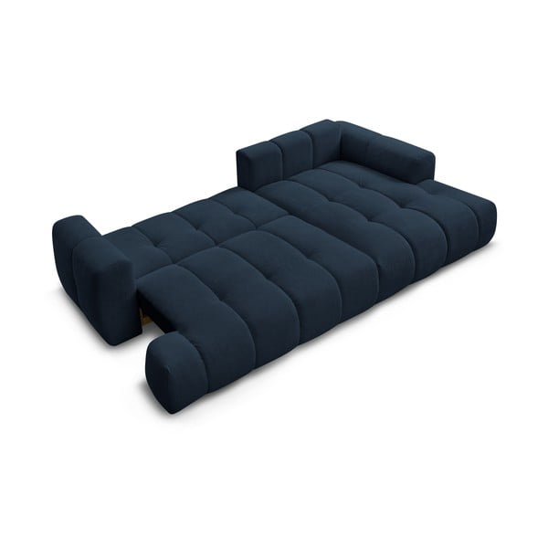 Tumši zils salokāms/ar uzglabāšanas vietu stūra dīvāns (ar labo stūri/ar zvilni) Fuji – Bobochic Paris-image-4