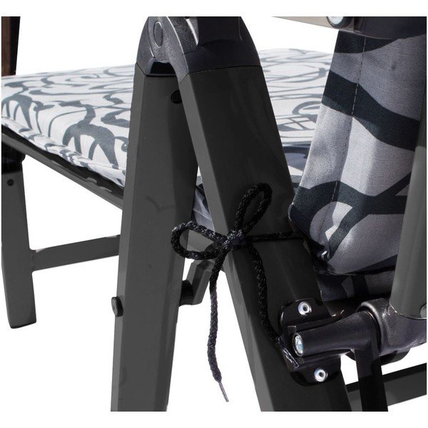 Melns metāla dārza atpūtas krēsls Ass Comfort – Sun Garden-image-2