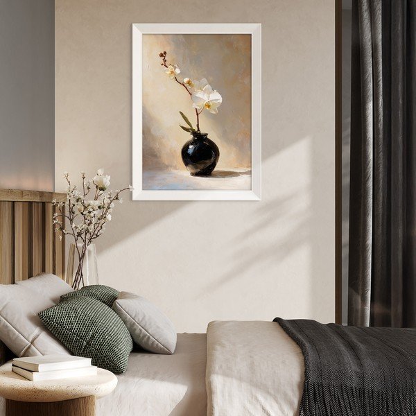 Drukāta glezna ar rāmi 56x75 cm White Orchid – Styler-image-2