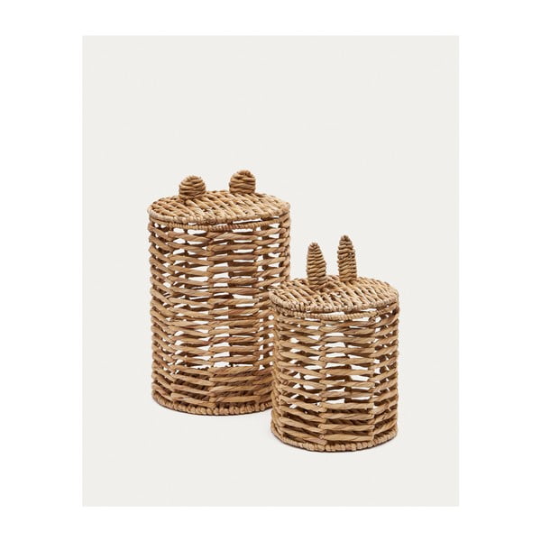 Dabīga toņa bērnu rotaļlietu grozi no ūdens hiacintes (2 gab.) ø 30x50 cm Venezia – Kave Home-image-2