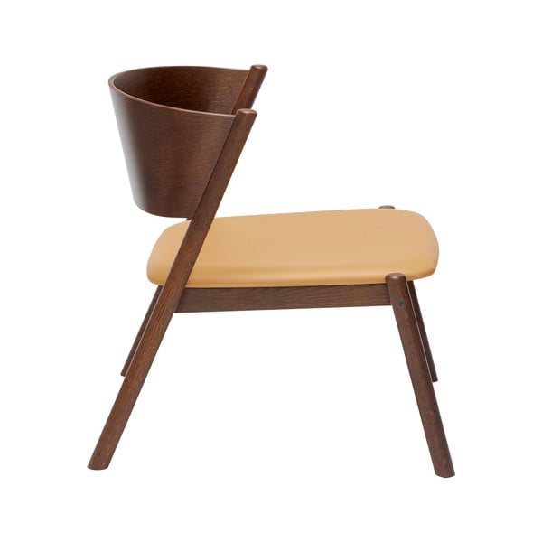 Tumši brūns atpūtas krēsls Oblique – Hübsch-image-2