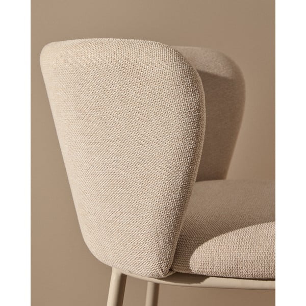 Bēšs bāra krēsls (sēdekļa augstums 65 cm) Ciselia – Kave Home-image-2