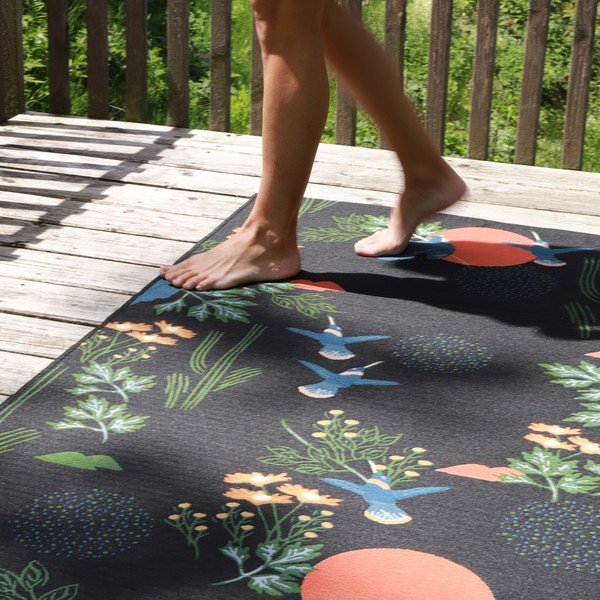 Melns paklājs 123x180 cm Bloom – Nattiot-image-4